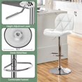 thumbnail image 6 of Topeakmart 2pcs Adjustable PU Leather Swivel Bar Stools with Backrest, White, 6 of 7