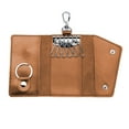 thumbnail image 4 of Mikilon Storage, Cowhide Car Keycase Home Keycase Men's Keycase Gift For Partner Glossy Without Burrs, Brown, 4 of 6