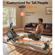 YOSUDA Magnetic Rowing Machine 350 lbs Weight Capacity - Foldable Rower for Home Use with LCD Monaitor, Tablet Holder and Comfortable Seat Cushion
