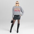 thumbnail image 3 of Women's Gameday Couture Gray Kansas City Chiefs On The Hunt Oversized Snow Wash Long Sleeve T-Shirt, 3 of 7