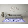 thumbnail image 3 of Ahgly Company Machine Washable Indoor Round Animal Blue Traditional Area Rugs, 8' Round, 3 of 4