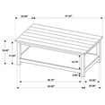 thumbnail image 7 of Payne Wood Coffee Table with Shelf Distressed Java, 7 of 7