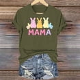 thumbnail image 5 of VBTAPA Bunny T-shirt for Women 2025 Easter Graphic Tees Egg Hunt Themed Printed Short Sleeve Crewneck Tee Tops Green M, 5 of 6