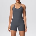thumbnail image 4 of 2 Piece Outfits Summer,Two Piece Workout Sets for Women Summer Halter Sleeveless Backless Short Tops and Gym Yoga Shorts Athletic Outfits, 4 of 5