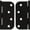 Black, variant on Deltana S44R526 4" x 4" x 5/8" Radius Hinge; Bright Chrome Finish