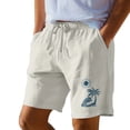 thumbnail image 5 of XINPING Swim Trunks Men Casual Retro Solid Color Quick-Dry 4th Of July Swim Trunks with Pockets Upf 50+ Sun Protection Mens Summer Clothes, 5 of 5