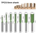 thumbnail image 2 of Broca de fresado recta de 6 mm, 7 piezas de brocas de fresado rectas, cortador de bordes rectos, juego de mordazas rectas, broca de fresado de madera de carburo, herramientas para trabajar l, 2 of 5