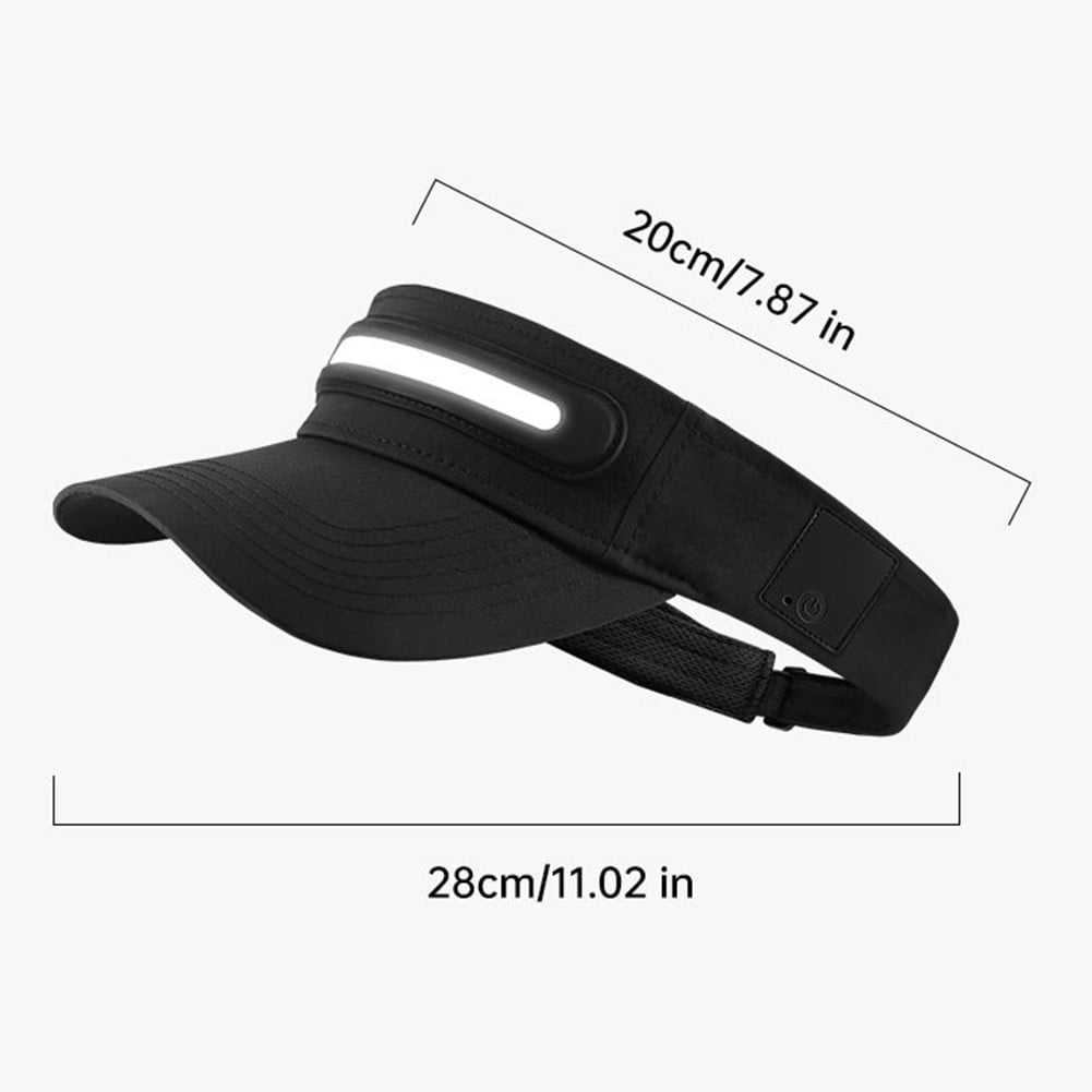 PASILI Glowing Headlight Hat Led Luminous Headlight Hat Sun Hat For Cycling Running