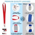 thumbnail image 6 of Lanyard with Card Holder 3Pcs Lanyard Neck Strap Red Lanyards with Badge Holder Lanyard for Keys, School & Office, Lanyard for Women & Men, 6 of 7