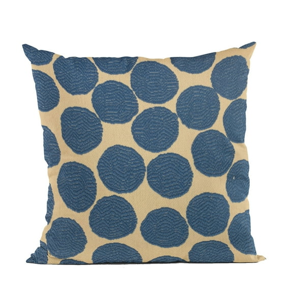 Plutus 24" x 24" Spotty Dot Luxury Throw Pillow in Blue
