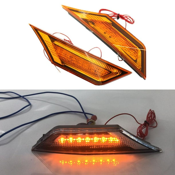 Lámpara de hoja de señal de giro LED Lámparas de señal de giro secuencial Luces de posición laterales indicadoras para Civic 16-18, fácil de naranja Macarena Señal de giro