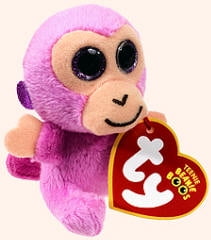 PINK COCONUT MONKEY #7 2014 TY BEANIE BOOS MCDONALDS PLUSH HAPPY MEAL TOY 