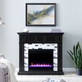 thumbnail image 3 of Southern Enterprises 45.5" Black and White Contemporary Electric Fireplace, 3 of 5
