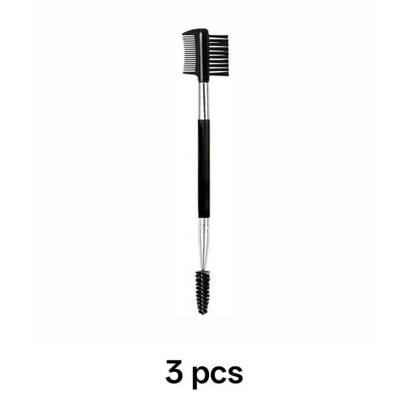 ACDANC Eyelash Comb,Double-Head Design Eyelash Brush,Eyebrow Grooming Brow Brush,Black