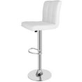 ZENY Set of Two Home Height Adjustable Armless Spa Bar Stools 360Degree Swivel, White
