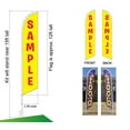 thumbnail image 4 of Bannière de Publicité Barbecue Restaurant Plume Drapeau avec Kit de Mât de Drapeau et Piquet de Sol, 4 of 4