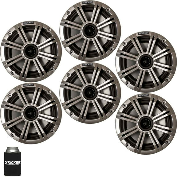Kicker 6.5" Silver Marine Speakers (QTY 6) 3 pairs of OEM replacement speakers