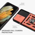 thumbnail image 3 of for Samsung Galaxy S21 Ultra Case with Flexible TPU Screen Protector 2 Pcs, Slide Camera Lens Cover with Kickstand Protective Case for Galaxy S21 Ultra 5G-Rose Gold, 3 of 11