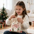 thumbnail image 2 of Christmas Drawstring Gift Bags, Reusable Fabric Candy and Goodie Pouches for Gifts, Treats, Party Favors, Stockings and Holiday Storage, 2 of 6