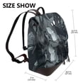 thumbnail image 2 of Easygdp Forest Black Ghost Warrior Mochila de Cuero para Mujeres, Bolso de Hombro, Bolsos de Mano de Moda para Trabajo y Viajes, 2 of 4