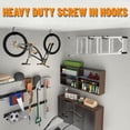 thumbnail image 3 of Screw in Ladder Bike Hooks Ceiling Hanger Wall Mounted Bicycle Chair Garage Organization Heavy Duty Vinyl Coated 4Pack, 3 of 4