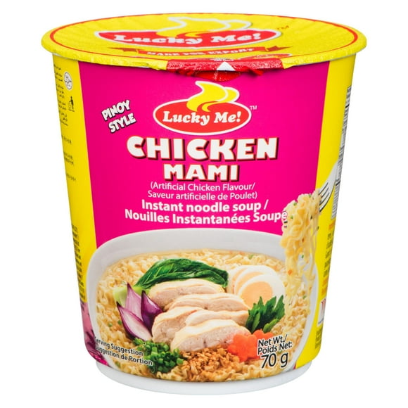 Lucky Me! Soupe Instantanée aux Nouilles Orientales Chicken Mami 70 g