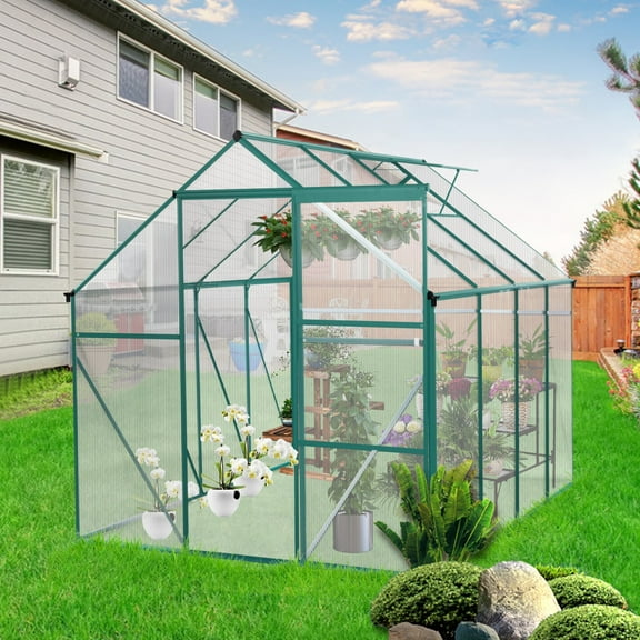 Green-6 x 8 FT Outdoor Patio Greenhouse 00004