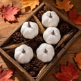 thumbnail image 4 of Roiihwy Small White Pumpkins Decor, Halloween Decorations Mini White Pumpkins for Fall Decor, White Pumpkins Perfect for Halloween Thanksgiving Decorations, 4 of 7