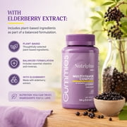 FARMASi Nutriplus Kids Gummies, Strawberry Flavour, 60 Gummies, 5.8oz | 13 Vitamins and Minerals with Elderberry Extract, Kid-friendly Taste Designed for Easy Daily Consumption, Vegan, Gelatin Free