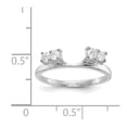 thumbnail image 7 of 14K White Gold Ring Band Wedding Diamond Round Wrap, Size 6, 7 of 7
