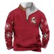 thumbnail image 1 of Sudadera sin capucha para hombre, de invierno, con cuello alto, cremallera, estampado navideño, jersey de manga larga, sudadera con capucha, blusa de poliéster para hombre, 1 of 2