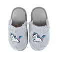 thumbnail image 3 of CTM Girl's Fuzzy Unicorn Slide Slippers, 3 of 6