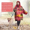thumbnail image 4 of Wearable Oversized Blanket,Golden Retriever Hawaiian Wearable Blanket Hoodie for Adults,Cozy Hooded Blankets with Super Pockets,Super Warm Fuzzy Pullover for Women & Men, 4 of 6