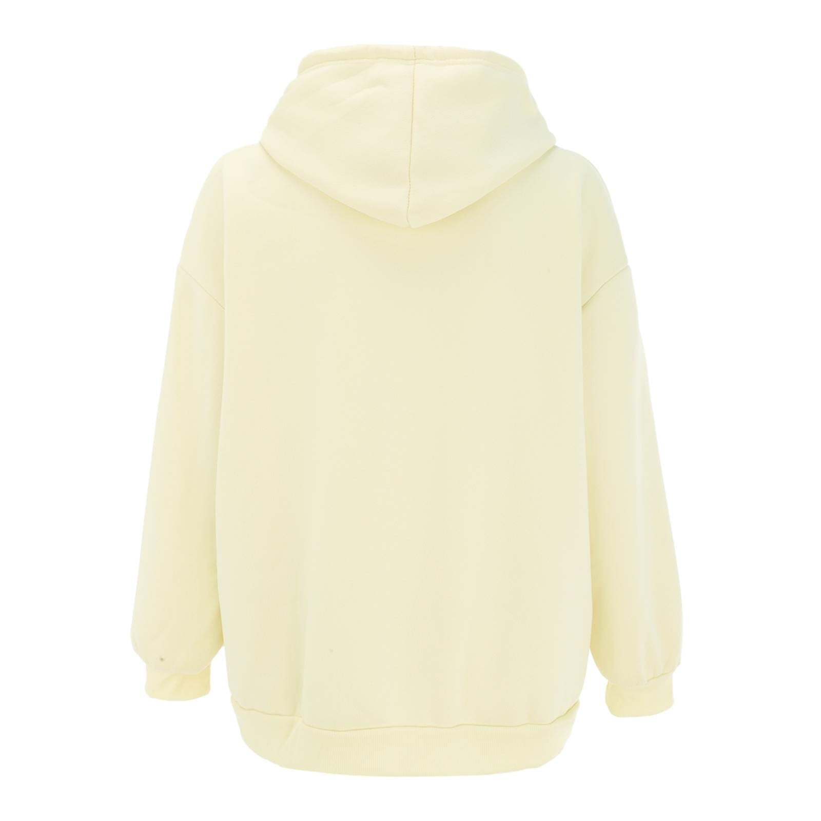 Women's Fall Jacket Oversized Pocket Sweatshirt Casual Drawstring Clothing Zipper Track Jacket Solid Color Long Sleeve Hooded Top