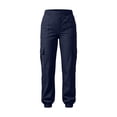 thumbnail image 4 of Ghalytn Women's Elastic Waist Cargo Jogger Pants - Multi-Pocket Tapered Ankle Cuff Casual Outdoor Bottoms, 4 of 7