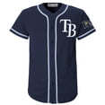thumbnail image 2 of MLB Tampa Bay Rays Youth Secondary Color Synthetic Jersey, 2 of 3