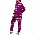 thumbnail image 5 of Vetsdori Womens Long Sleeve Pajamas Sets Casual Fleece Nightwear Pockets,Thick Thermal Warm Home Pajamas for Women Homewear, 5 of 7