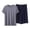 Gray, variant on BaoFuBaoMei Pajamas for Men 2 Piece Set Big and Tall Crew Neck Lounge Sets Short Sleeve Top and Shorts Sleepwear Sets Comfy Soft Loungewear with Pockets