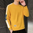 thumbnail image 3 of Sudaderas superiores Ropa para hombre Jersey Camiseta para hombre Cuello redondo Casual Negro F Con estilo coreano Talla Tendencias de moda 2024 A, 3 of 5