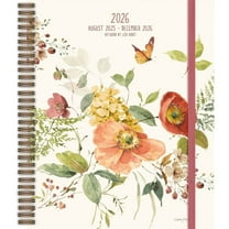 Lang Companies, Watercolor Wonder Deluxe 2026 Planner, 9.25'' X 11'', 17-Month Calendar with Wire-O Binding