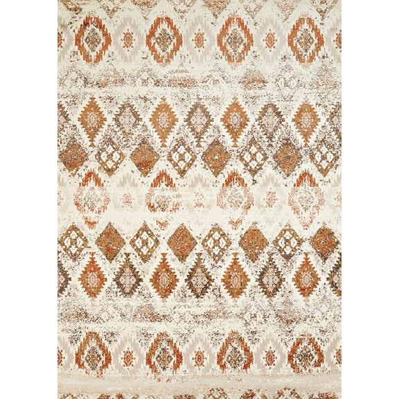 Designer Home Delos Area Rug 3001-00597 San Paula Linen Half-Brick Diamond 1'10" x 7'2" Rectangle