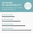 thumbnail image 5 of Zenna Home Rust-Resistant Steel Adjustable Tension Shower Rod, 26" to 76", Black, 5 of 7