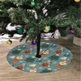 thumbnail image 2 of FMSHPON Woodland Tree Xmas Christmas Tree Skirt Stand Mat for Holiday Party Decoration Indoor Outdoor 48 inches, 2 of 3