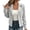 Gray #6, variant on KDDYLITQ Women's Coats Long Sleeve Lapel Collar Textured Slim Fit Fall Outerwear Asymmetrical Zip Jacquard Casual Athletic Lightweight Business Coats with Pockets Khaki M