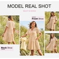 thumbnail image 4 of Vestido Dokotoo primavera-verano de manga corta con cuello en V para mujer, 4 of 7