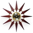 thumbnail image 1 of Infinity Instruments Orion 30 Pouces Noyer Milieu du Siècle Moderne Starburst Horloge Murale, 1 of 5