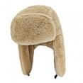 thumbnail image 2 of Winter Trapper Hats Ear Flaps Snow Winter Lei Feng Hat for Men Adults Khaki, 2 of 8