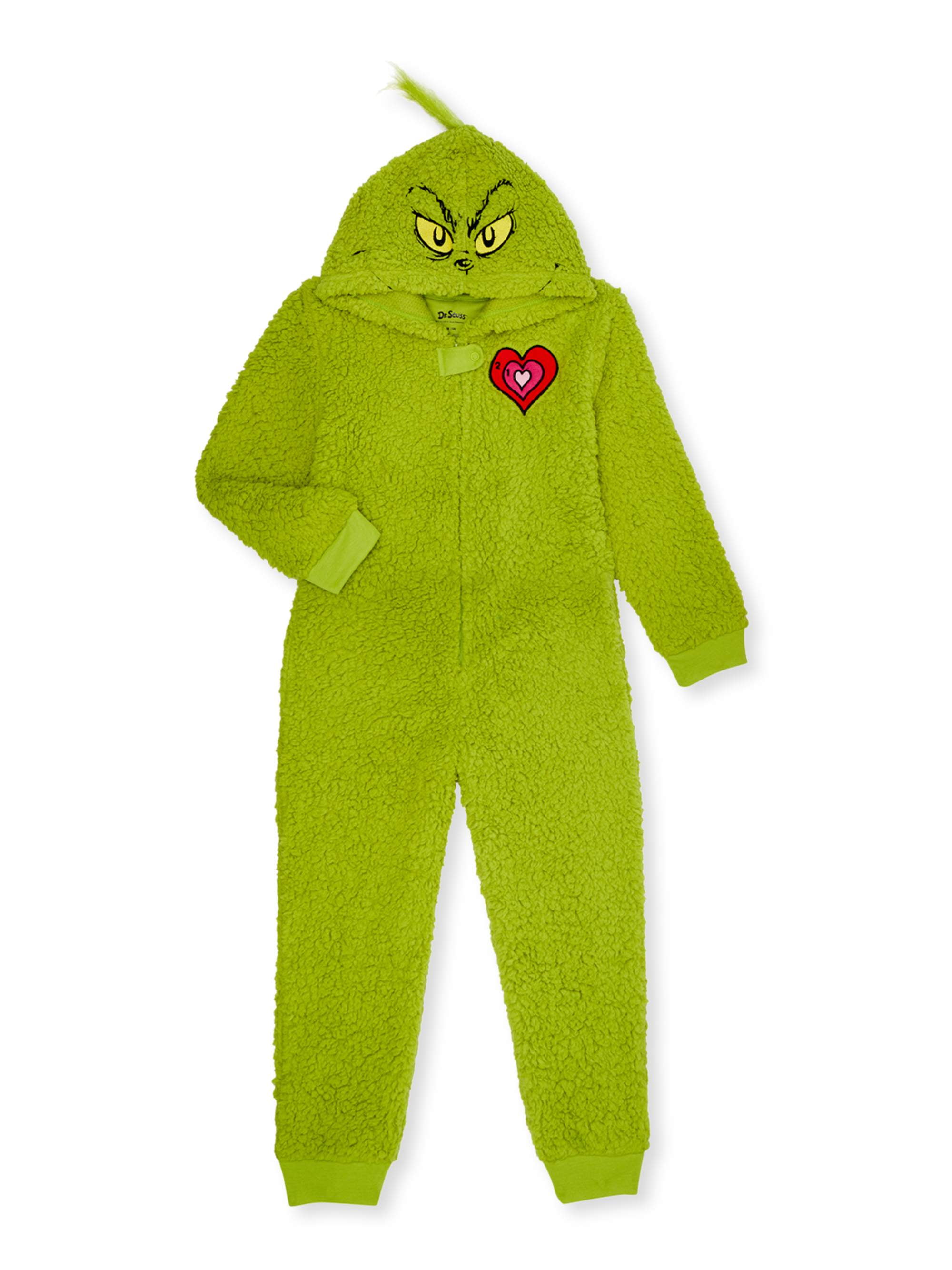 Matching Family Christmas Pajamas Kid's Grinch Union Suit - Walmart.com