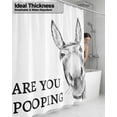 thumbnail image 6 of Donkey Shower Curtain Funny Animal Bathroom Decor Waterproof Polyester Fabric Vivid Print Durable Grommets Standard Size Easy Install Humorous Gift Adults Apartment Home Restroom Decoration(78*70in), 6 of 8