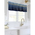thumbnail image 3 of Valances for Windows Golden Water Rod Pocket Cafe Window Treatments Valance Curtains for Kitchen Bathroom Laundry Basement Windows 42"x12", 3 of 9